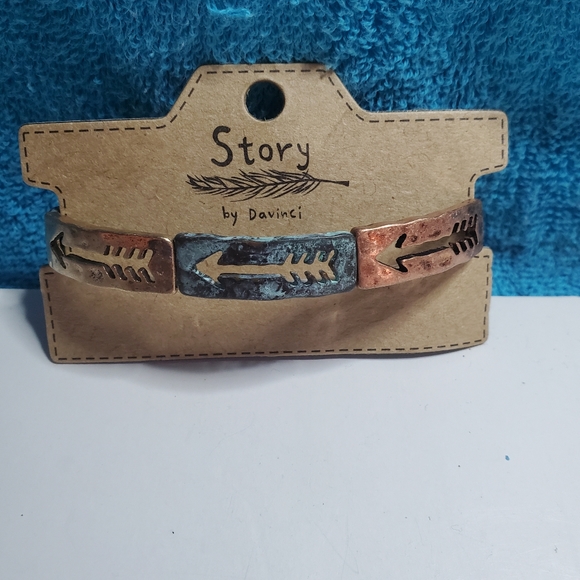 NEW! Bracelet AND Ring Set Western Bracelet Boho Cut Out Arrow Stretch - Picture 5 of 8